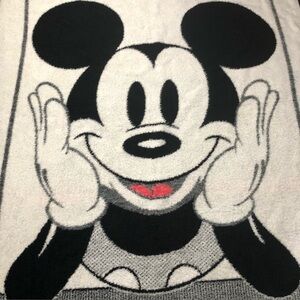 Disney Mickey Mouse Black and White Throw Blanket